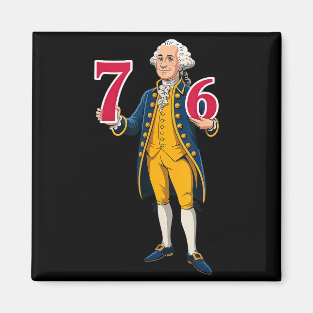 Imã 6 7 7 6 George Washington Seis Sete  (Frente)