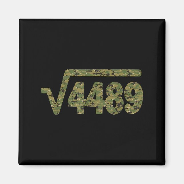 Imã 6 7 Army Pattern Meme Square Root 4489 Slang Math  (Frente)