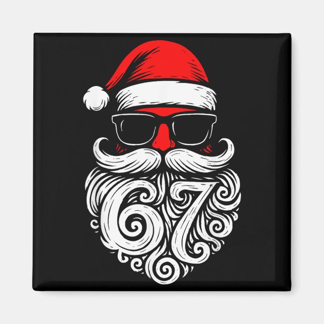 Imã 6 7 Christmas 67 Santa Six Seven Christmas Boys Te (Frente)