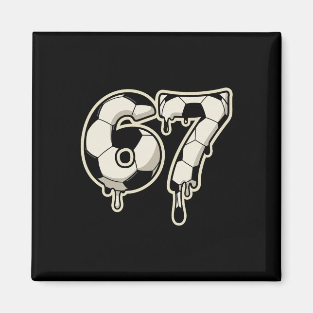 Imã 6 7 Futebol Byll Drip Gráfico Seis Sete Meme  (Frente)