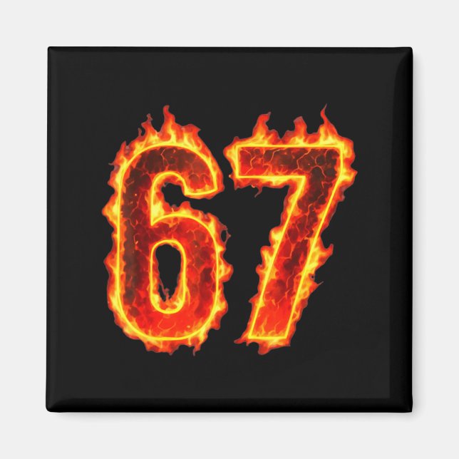 Imã 6 7 Meme Six Seven 67 Hands Meme Funny Men Women K (Frente)