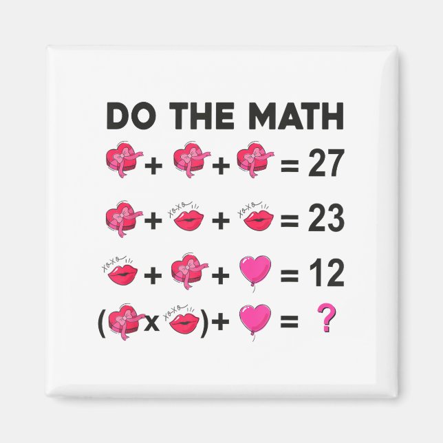 Imã 6 7 Meme Six Seven Do The Math Teacher Valentines  (Frente)