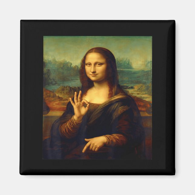 Imã 6 7 Six Seven Meme 67 Funny Mona Lisa Funny Clic A (Frente)
