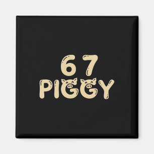 Imã 6 7 Trump Porco Piggy Silencioso Funny Meme Políti