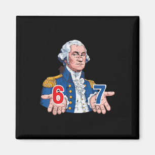Imã 6 7 Washington Engraçado 67 Fantasia Meme Seis Set