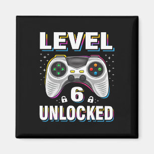 Imã 6 Birthday Boy Level 6 Unlocked Video Gamer 6 Ye
