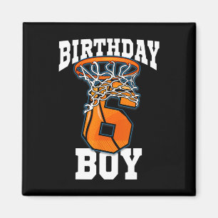 Imã 6 Birthday Bysketbyll Boy 6 anos
