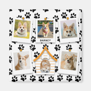 Imã 6 Colagem de Fotografias Adicionar Nome Dog House