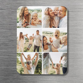 Ímã 6 Colagem de Fotos Personalizado Moderno Simples