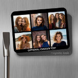 Ímã 6 Colagem de Fotos Texto Opcional — CAN Edit Color<br><div class="desc">Adicione seus fotos favoritos a este modelo divertido. Você pode usar fotos quadradas ou quaisquer fotos para esta grade.</div>