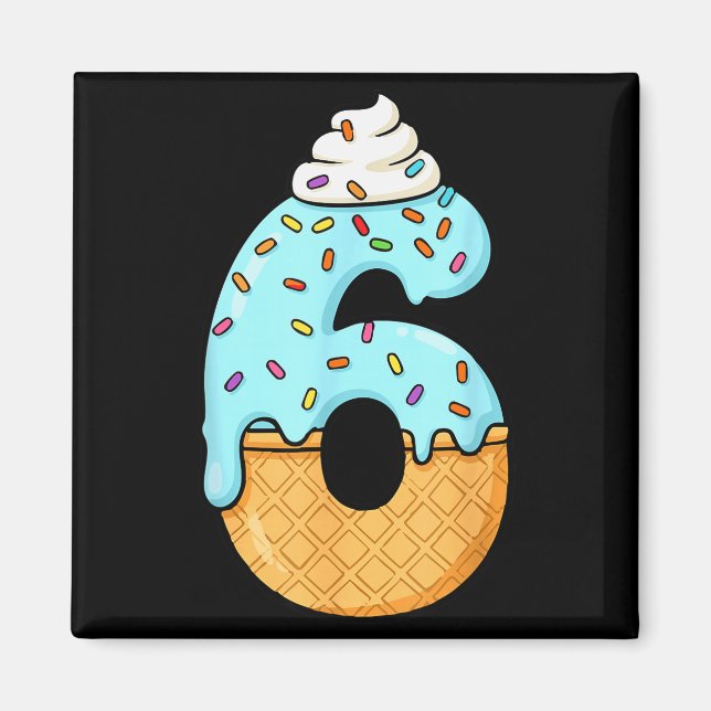 Imã #6 Jersey Uniform Drip Teen Slang, Funny Ice Cream (Frente)