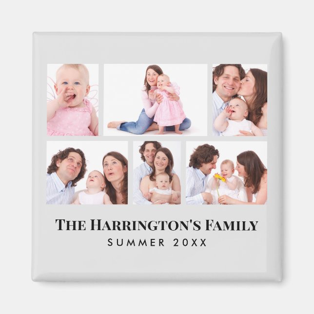 Imã 6 Seções Fotografias Personalizadas - Quadros de C (Frente)