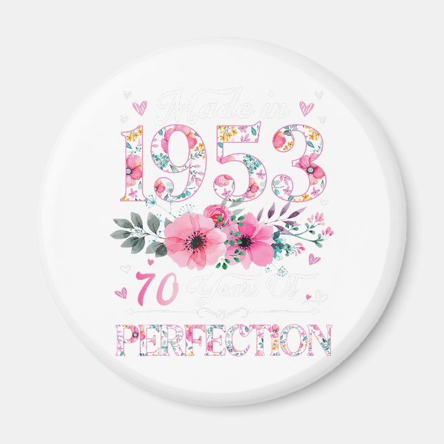 Imã 70 Anos Feitos Em 1953, Presente De Aniversário De (Frente)