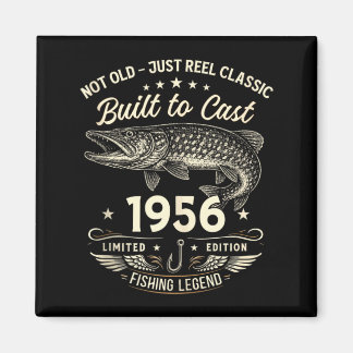 Imã 70th Birthday Fishing Gift Men Original 1956 Lied
