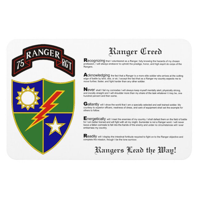 Ímã 75º Regimento Ranger Magnet 4x6 (Horizontal)