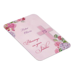 Ímã 75.º aniversário da vida religiosa freira católica