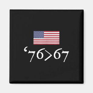 Imã 76 67 Bandeira dos EUA Setenta e Seis Sessenta e S