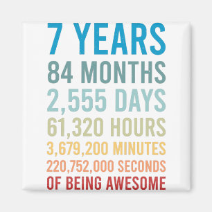 Imã 7 Anos 84 Meses 2555 Dias De Aniversário Incríve