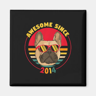 Imã 7 Birthday Retro French Bulldog Incrível Desde 20