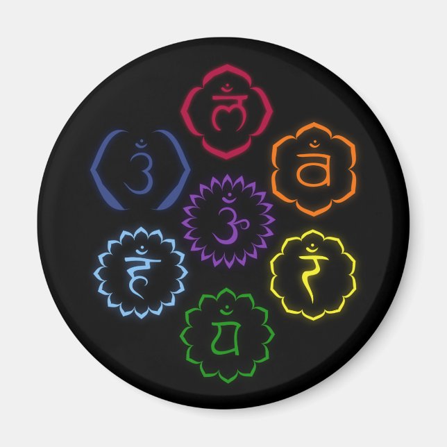 Imã 7 Chakras em um Círculo (Frente)