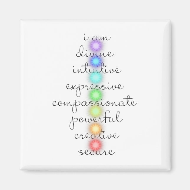 Imã 7 Chakras S Para Amantes de Yoga (Frente)