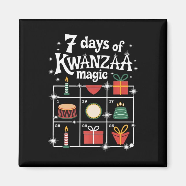 Imã 7 Dias De Kwanzaa Kinara Magic Fesage Magic Symbo (Frente)