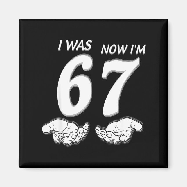 Imã 7 Year Old Birthday Shirt Was 6 Now I'm 7 67 Funny (Frente)