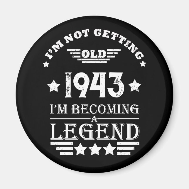 Imã 80 de aniversário personalizado de oitocentos dias (Frente)