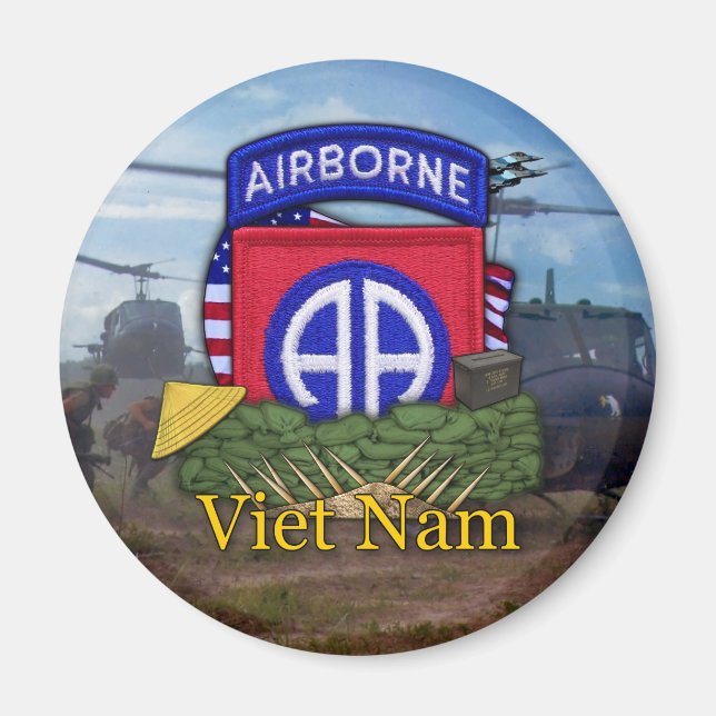 Imã 82.a divisão aérea vietnam vets veterans Magne (Frente)