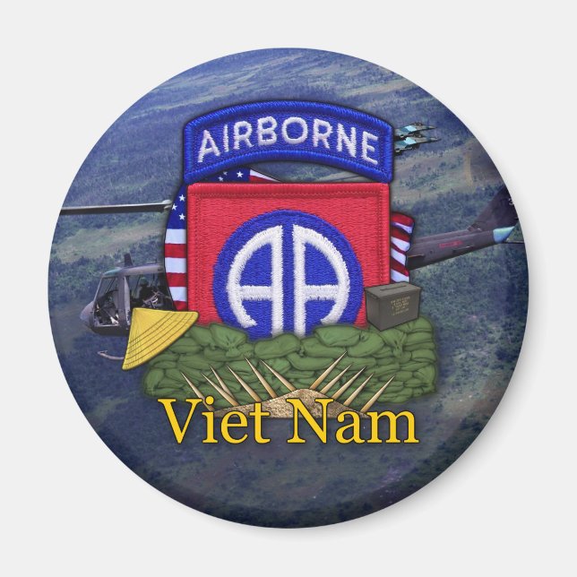 Imã 82.a divisão aérea vietnam vets veterans Magne (Frente)