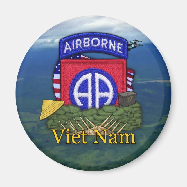 Imã 82.a divisão aérea vietnam vets veterans Magne (Frente)