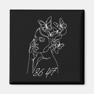 Imã 8647 Anti Trump Floral Resist 86 47 Impeach Trump