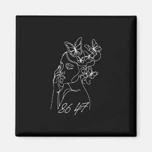Imã 8647 Anti Trump Floral Resistir 86 47 Impugnar Tru