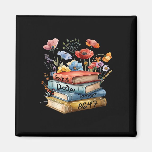 Imã 8647 Flor do Livro Foxtrots Deltas Tangos (Frente)