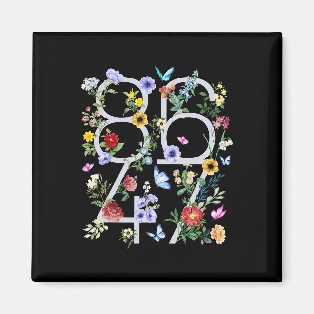 Imã 8647 Floral Boho Anti Trump Sutil  (Frente)