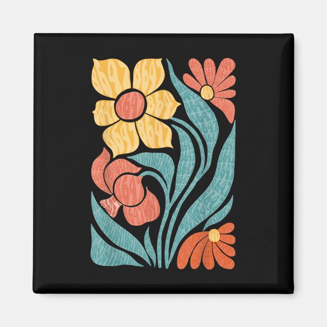 Imã 8647 Sutil Anti Trump Floral Boho (Frente)