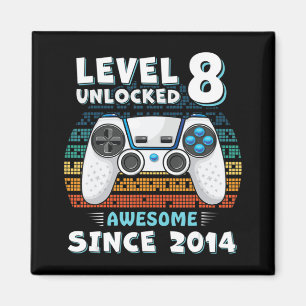 Imã 8 anos BDay Son Boy Gamer 8 8 anos B