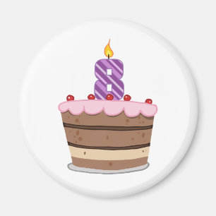 Imã 8 anos no Bolo de Aniversário