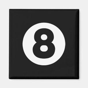 Imã 8 Ball Billiards preguiçosos Figurino Engraçado Ma