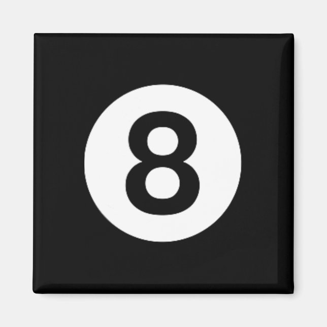 Imã 8 Bilhetes de Piscina Mesa Figuras Oito Bola (Frente)
