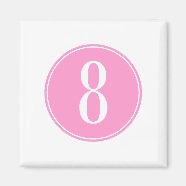 Imã 8 Círculo Rosa (Frente)