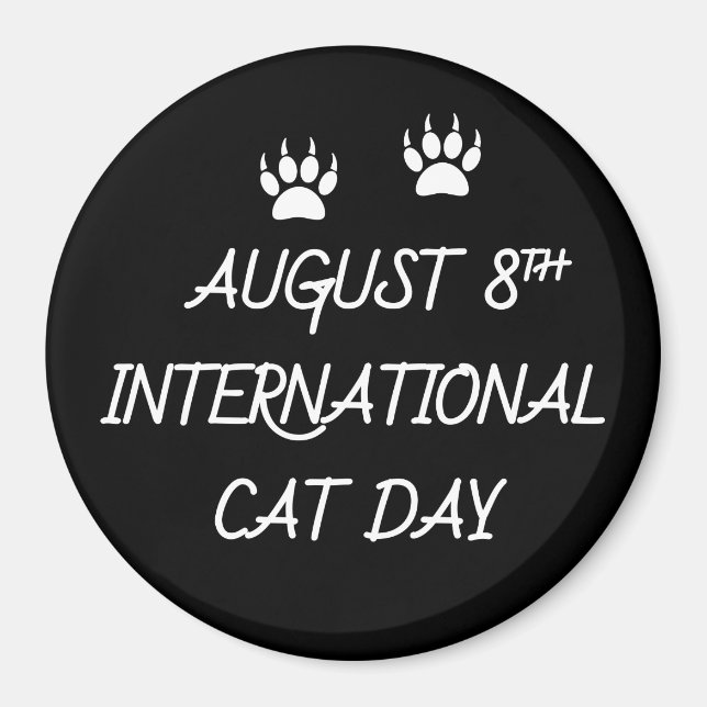 Imã 8 de agosto Dia Internacional da Gata (Frente)