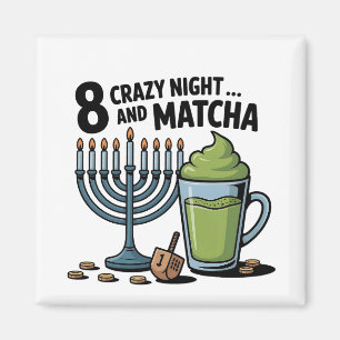 Imã 8 Noites Loucas E Matcha Hanukkah Judeu