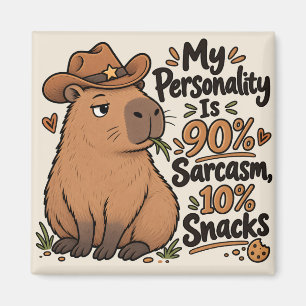Imã 90% Sarcasmo 10% Lanches Capivara Engraçada