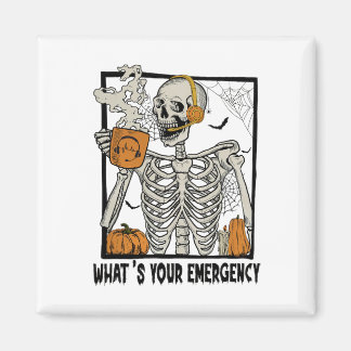 Imã 911 Dispatcher Halloween Skeleton What Your Emerge