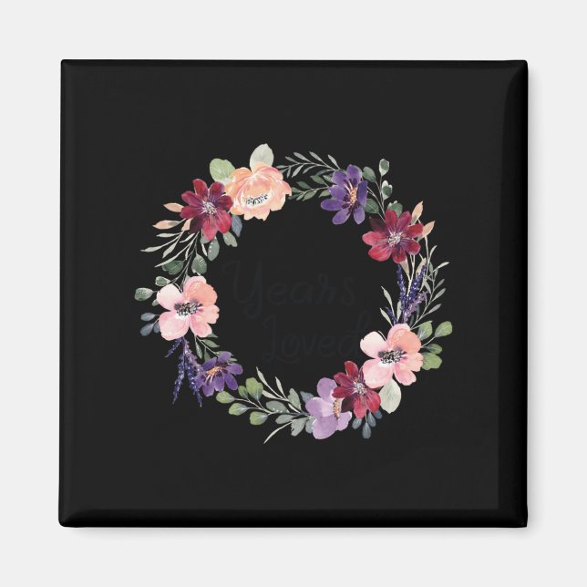 Imã 92 Years Loved Floral 92th Birthday Women 92 Years (Frente)