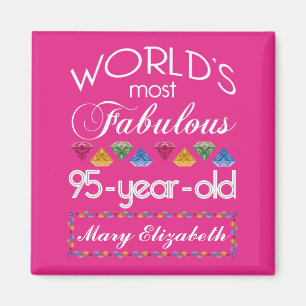 Imã 95.º aniversário Gems Coloridas Mais Fabulosas R