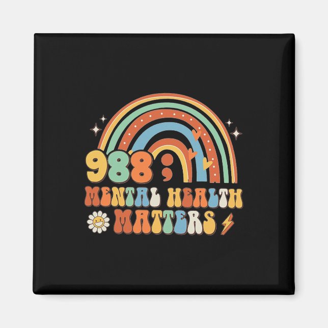 Imã 988 Assuntos de Saúde Mental do Semicolon Prevenir (Frente)