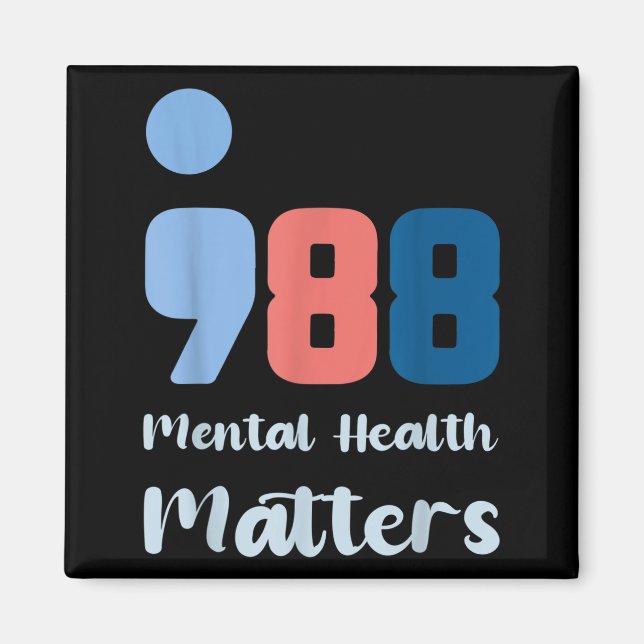Imã 988 Mental Health S Suicide Prevention Awareness  (Frente)