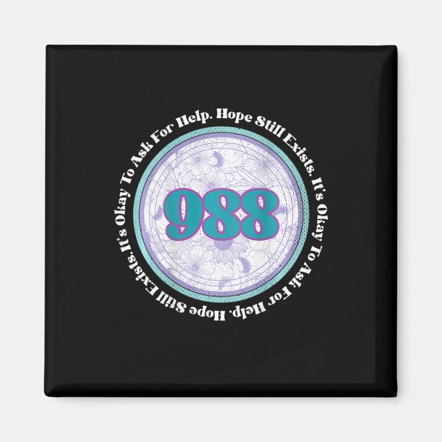 Imã 988 Prevenção ao Suicídio É bom pedir ajuda B (Frente)